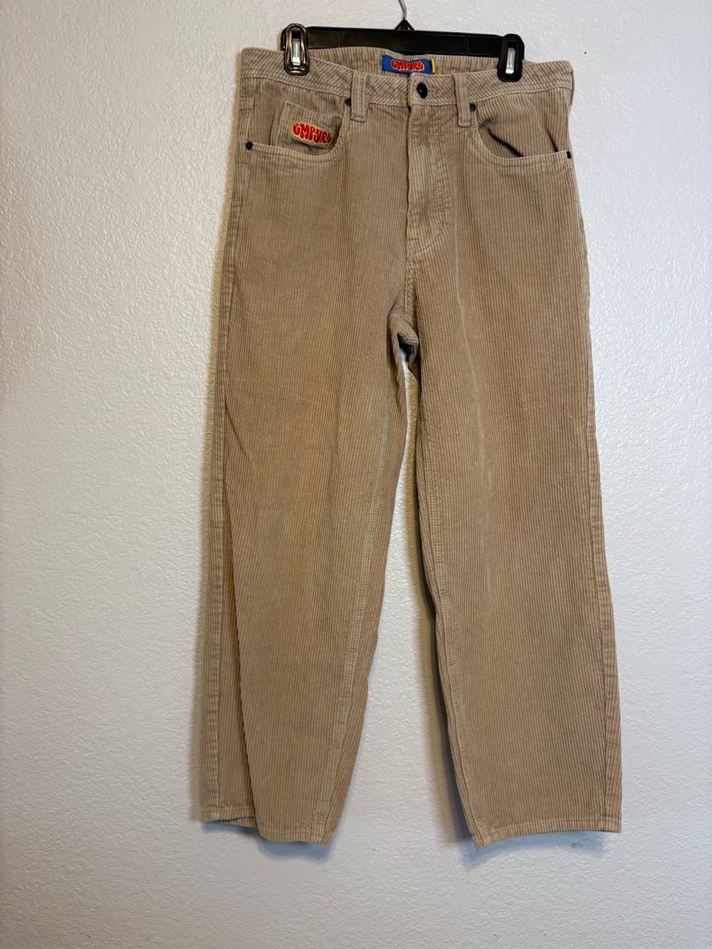 Empyre Corduroy Pants Tan Baggy Loose Relax Fit Skateboarding Y2K